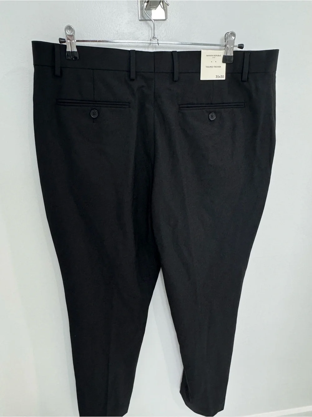 Banana Republic Men's Black Dress Pants - Classic Tailored Trousers